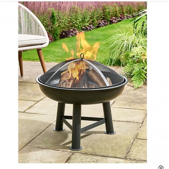 Black Expert Grill Fire Pit Charcoal Bbq, Kyrie Fire Pit